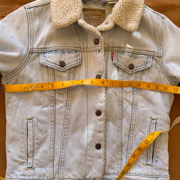 LEVI’S Original Trucker Sherpa Jacket Size Small Like New - Levi’s Premium Line - Picture 12 of 14